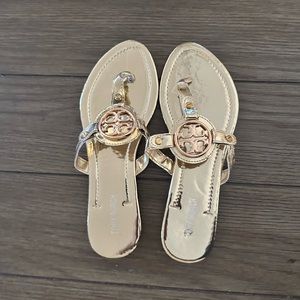 Tory Burch silver/gold sandals